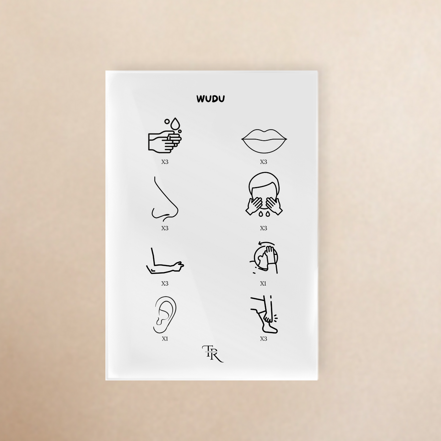 Wudu order 14x20 white